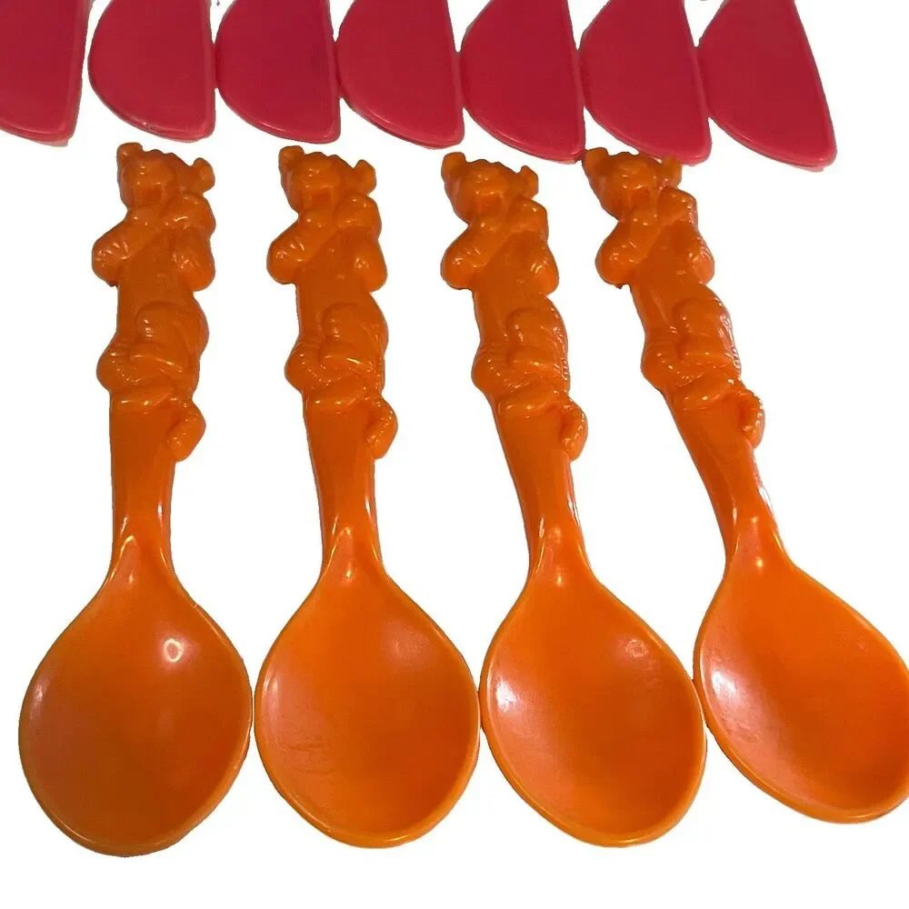 Hefty Zoo Pals Utensils Pooh, Tiger, Piglet Lot Of 16 Kids Plasticware